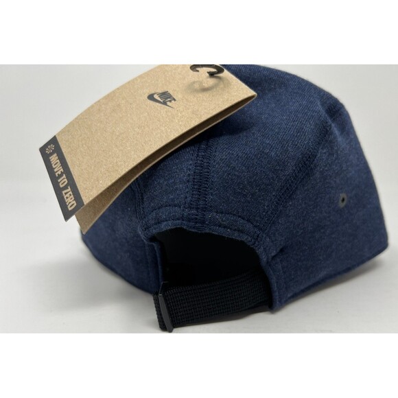 Nike Fly Unstructured Tech Fleece Cap Hat Size M/L Navy Blue HJ3504-451 - Picture 4 of 8